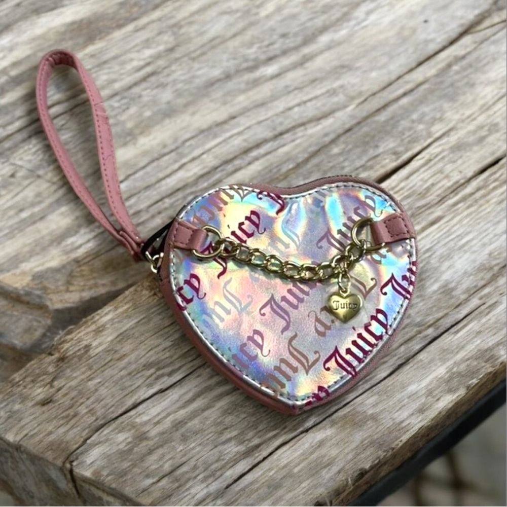Juicy Couture Holographic Heart Wristlet